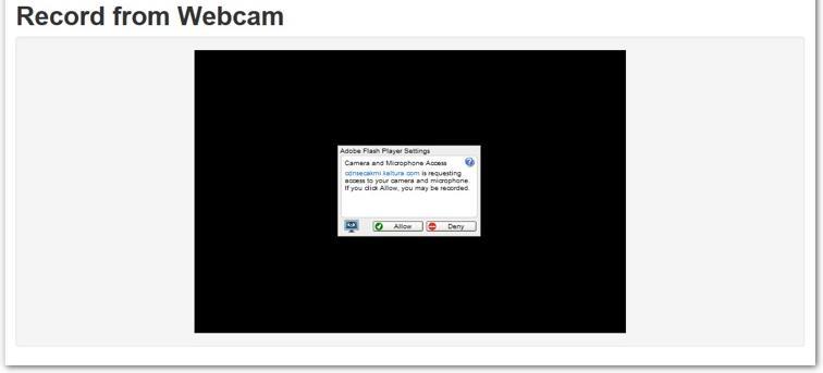 Klik op Webcam Recording. 4. Je komt in het volgende scherm.