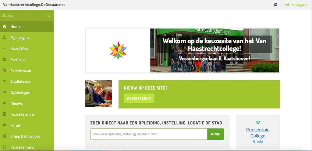 Keuzebegeleiding via Keuzeweb Zoals eerder genoemd in bovenstaande tekst zal Keuzeweb een groot deel uitmaken van de keuzebegeleiding.