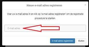ii. Geef het e-mailadres in welke u wenst te gebruiken voor uw account (stamnummer@basketbal.vlaanderen) iii.