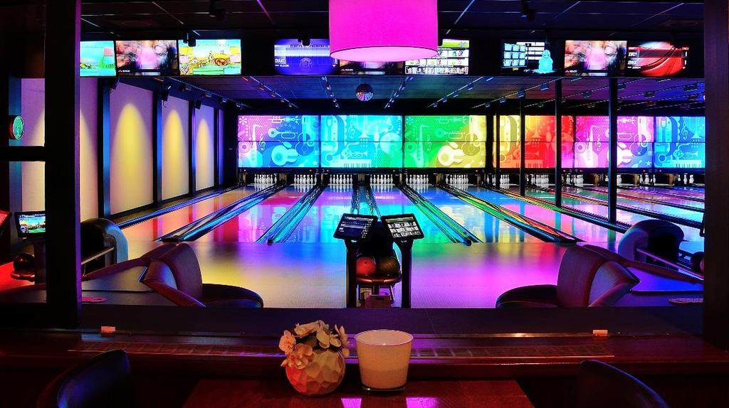Dit 12 banen tellende bowlingcentrum beschikt over het unieke Bowling Entertainment System.