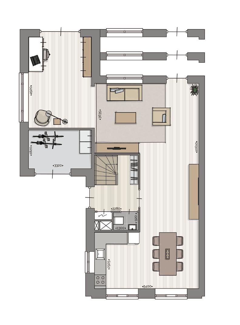 6 m² Een ruime twee-onder-een-kap woning met een zeer ruime woonkamer en 4 slaapkamers