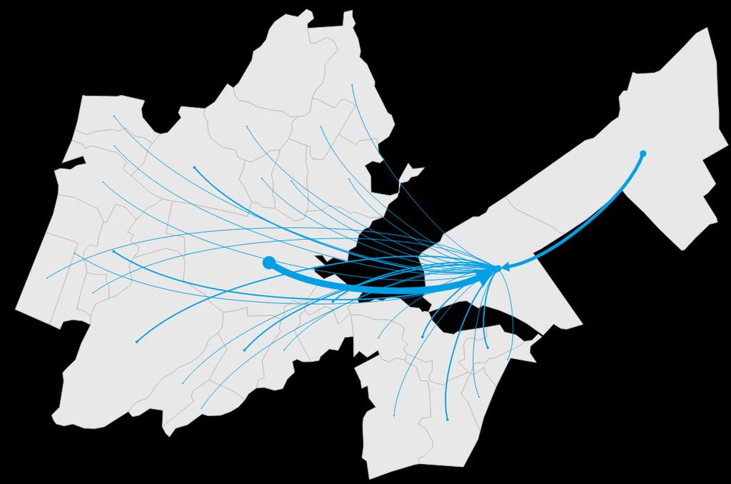 Verhuizingen naar en in Almere, 2015 en 2017 (verhuisd in de twee voorafgaande jaren), (procenten) De toename aan verhuizingen komt doordat stellen zonder kinderen en gezinnen vaker zijn verhuisd,