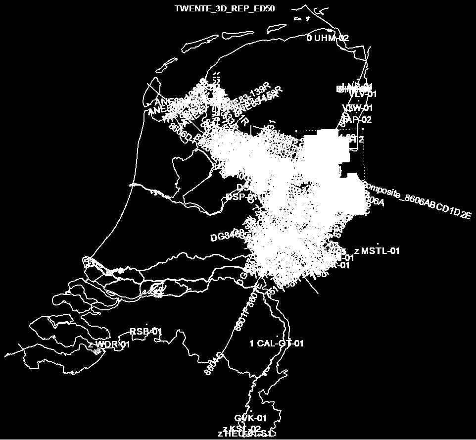 Data voor deze studie Fase 1 (afgerond; deze presentatie): 15 diepe putten 2D seismische lijnen Twente 3D seismiek Fase 3 Fase 2