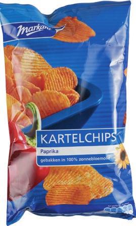 ONZE HUISMERKEN Markant chips of kartelchips paprika, naturel,