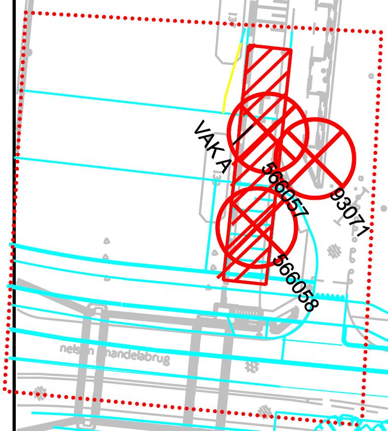 Figuur 2.3 De beoogde ontwikkeling met bij de tekst Vak A de nieuw te realiseren brug.