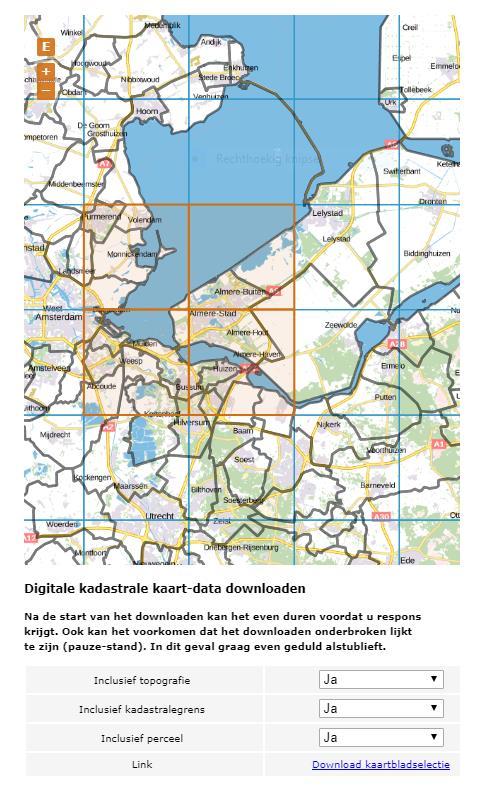 Kaarten downloaden vanaf PDOK Digitale Kadastrale Kaart (BRK) Ga naar: https://www.pdok.nl/nl/producten/pdok-downloads/basisregistratie-kadaster/digitalekadastrale-kaart.