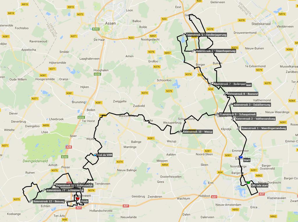 Ronde van Drenthe Routebeschrijving Mediasponsor
