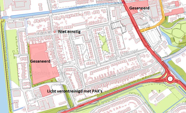 2.3. Grondwaterverontreinigingen Uit informatie van de website van de Provincie Utrecht blijkt dat in het verleden op de projectlocatie diverse bodemonderzoeken zijn uitgevoerd (figuur 2-3).