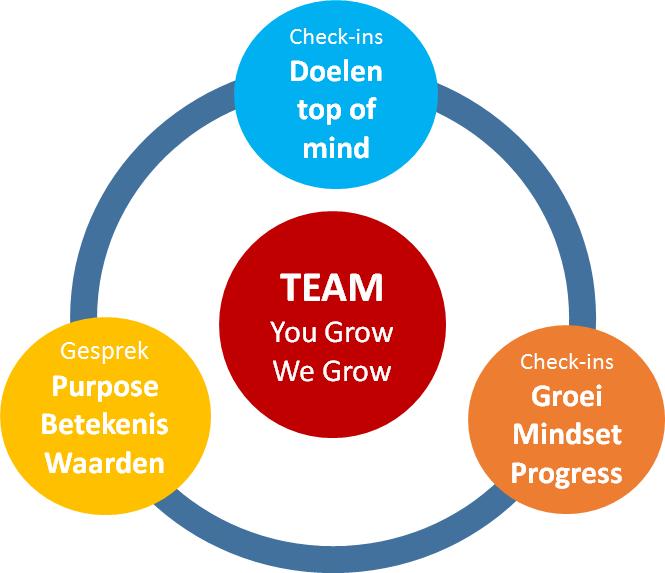 Op basis van deze 10 uitgangspunten heeft LTP de volgende pijlers gedefinieerd van Het Nieuwe Beoordelen: TEAM: You Grow. We Grow.