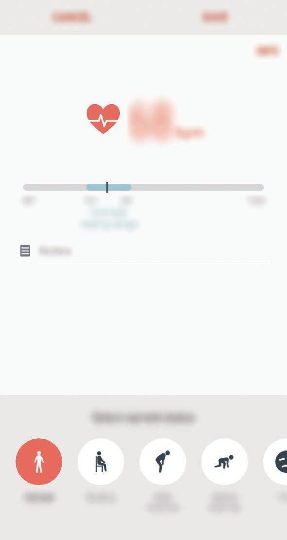 1 Tik in het scherm Samsung Health op de hartslagmeter en tik op METEN om te beginnen met het meten van uw hartslag.