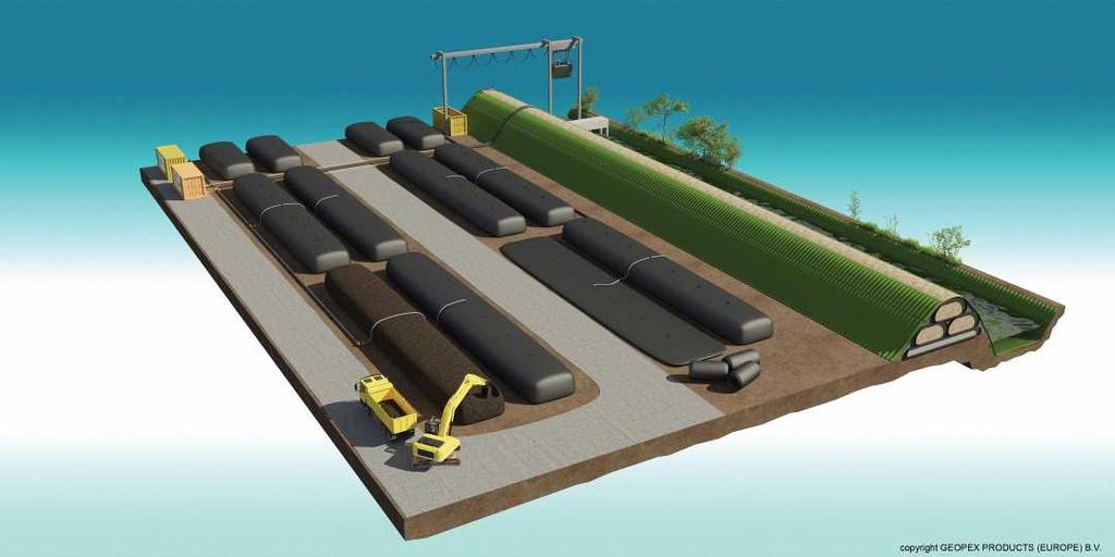 Gevulde elementen kunnen worden toegepast bij kustverdedigingsprojecten, de bouw van strekdammen en in diverse oever-