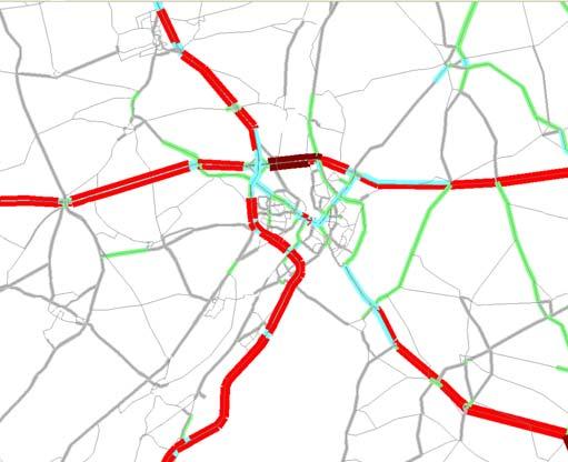 Het drukste wegvak op het hoofdwegennetwerk rondom Venlo ligt op de A67 ten oosten van knooppunt Zaarderheiken. Voor dit wegvak is een intensiteit van 98.000 motorvoertuigen geprognosticeerd.