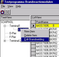 3.6 Instellen BrandMelding Het instellen van de brandmelding is mogelijk door met de rechter Muisknop op de LBK te