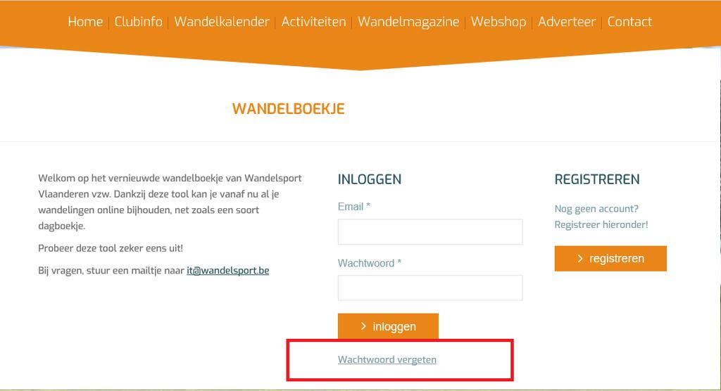 Wandelboekje Je kan het Wandelboekje terugvinden via www.wandelboekje.be of via de website van Wandelsport Vlaanderen vzw.