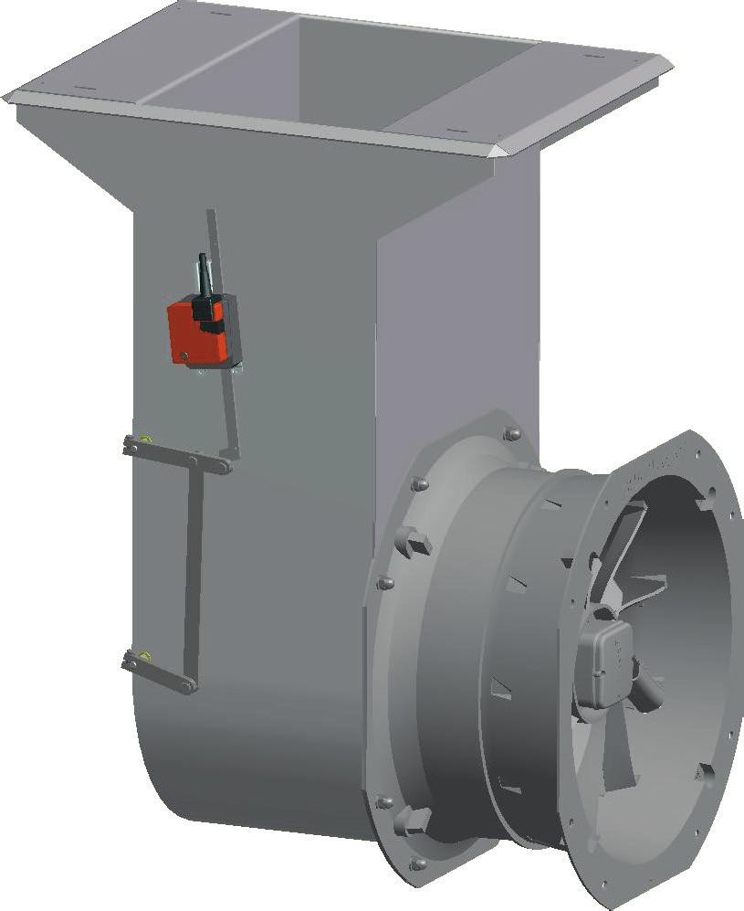 AIRMIX TM Technische specificaties o Ventilator 4-polige motor, 230 V50 Hz 1380 rpm 0,38 kw / 1,7 A recirculatie capaciteit 5700 m³/h ventilatie capaciteit ± 5000 m³/h afhankelijk van drukverschil