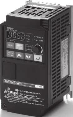 JX Compact & Complete V/f controlled inverter Side by side mounting Built-in EMC filter Built-in RS-485 Modbus Overload detection function (150% during 60s) PID Micro-surge voltage suppression