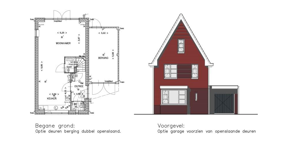 zal uitsteken onder het plafond; - Aanbrengen 2 grote ramen vast glas in de achtergevel; - Aanpassen en extra elektra en hemelwaterafvoer; - Aanpassen verwarming, incl.