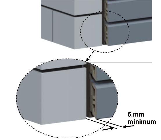 Installatie van aluminiumprofielen op steunbalkje Maak gebruik van VBA 4 x 25 mm roestvrijstalen verzonken schroeven.
