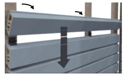 SOORTEN INSTALLATIE INSTALLATIE MET CLIPS voor horizontale profielen Profielen kunnen worden geïnstalleerd met clips voor Silvadec gevelbekleding, waarbij een tussenruimte