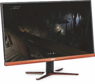 Test FreeSync-monitoren FreeSync-monitoren Acer XG270HU De ZG270HU heeft in tegenstelling tot de meeste andere geteste monitoren een TN-paneel, waardoor je wat rechter op het scherm moet kijken