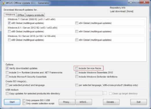Praktijk Windows-updates: nieuwe installatie WSUS Offline Update Het gratis programma WSUS Offline Update downloadt niet alleen alle kritische updates en veiligheidsupdates voor Windows, maar heeft