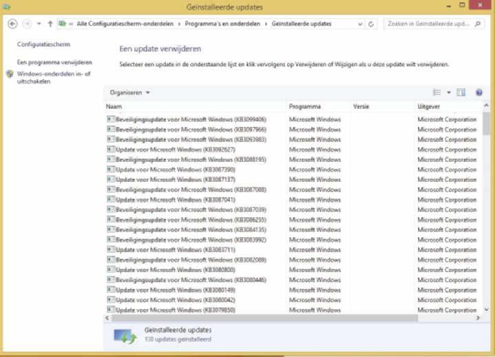 Praktijk Windows-updates: Windows 8.1 opnieuw installeren Lukt ook met Windows 8.1: Windows samen met 138 updates installeren in minder dan tien minuten.