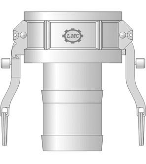 VLDR100D VEMO-LOCK-koppelingen met veiligheidshendels in RVS Beschrijving : De