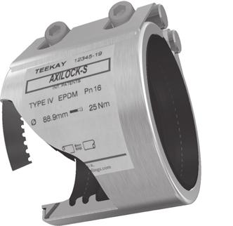 Beschrijving van een Axilock en Axiflex koppeling en labeldetails Teekay-Axilock (Trekvast) ankerring volstaf lasnaad