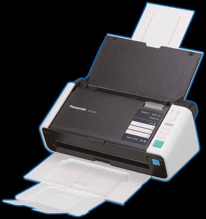 de KV-S1037-serie ook paspoorten kan scannen De apparaten kunnen overweg met documenten met een gewicht van 20-413 gm 2 Bedrade en draadloze aansluitmogelijkheden De KV-S1037X biedt draadloze