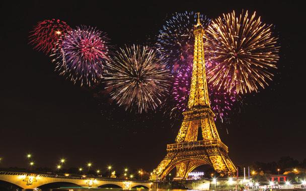 . Le 4 Juillet, en France, c est la. À Paris, il y a un à la tour Eiffel. Les gens vont aux concerts et dans la rue.. Le 6, c est la.