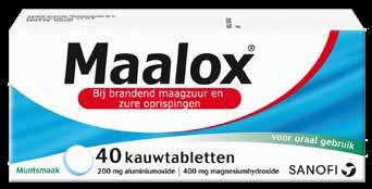 Maalox neutraliseert maagzuur zodat je snel