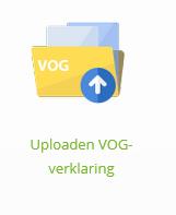 Klik op dit icoon om op de pagina te komen waarop je de VOG-verklaring (verklaring omtrent gedrag) kunt uploaden.