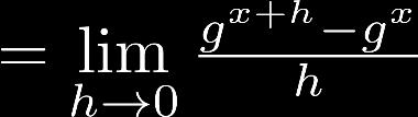 Afleide van een exponentiële functie Dus: De afgeleide