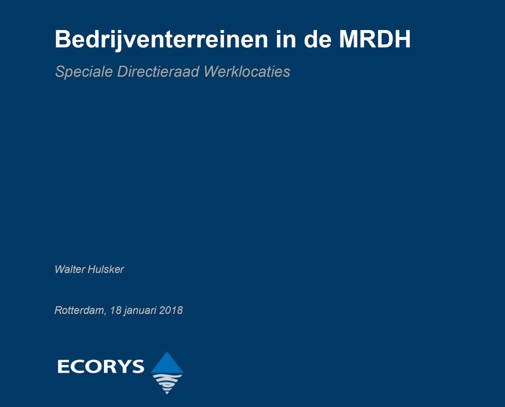 Bedrijventerreinen in de MRDH