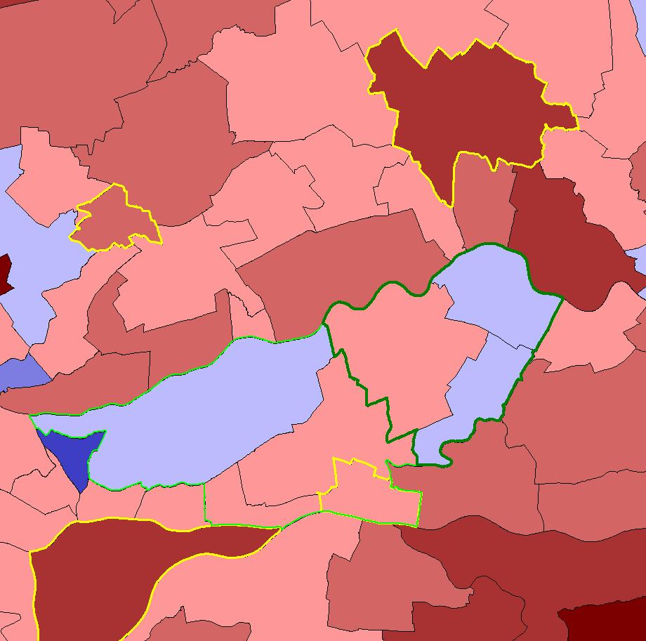 Autochtonen 1996-2014 j. Niet-westerse allochtoon 1996-2014 % 2.2 of meer 1.2 tot 2.2 0.