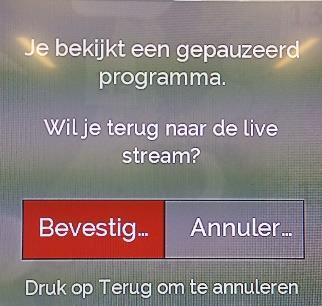 een programma pauzeren en weer afspelen.