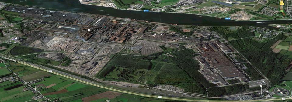 ArcelorMittal Gent Geïntegreerde site Grondstoffenpark Cokesfabriek Sinterfabrieken Elektriciteitscentrale