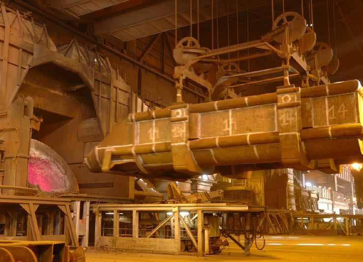 Schroot inzet in staalfabriek