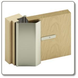 Door de aluminium schuif die tegen de deur wordt gedrukt is het onmogelijk om de vingers tussen de deur te krijgen.