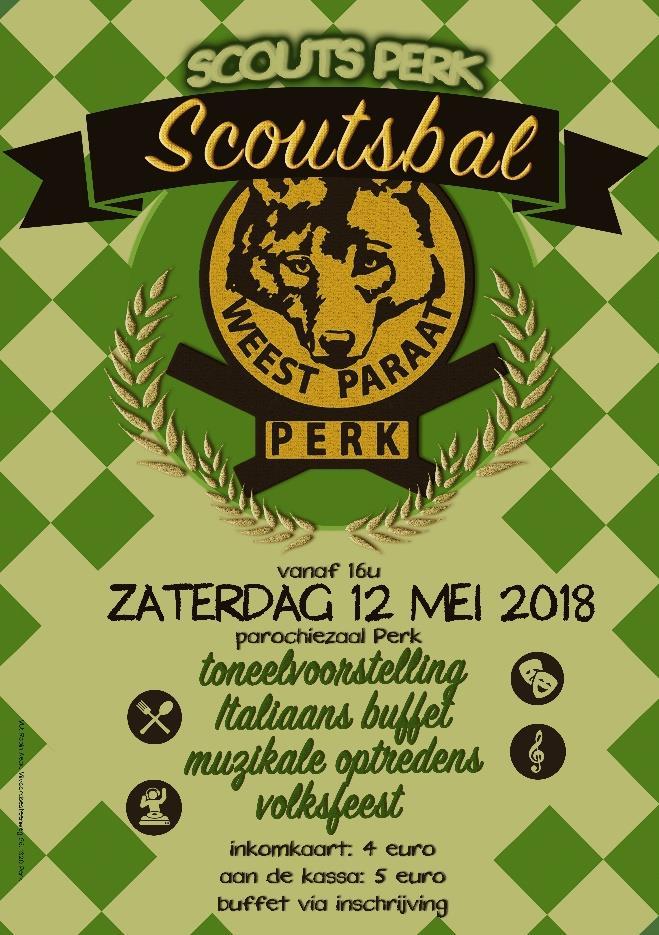 Enkele belangrijke data s: 12 mei is het ons geweldige scoutsbal met Italiaans buffet (reeds volzet), muziek en dans!