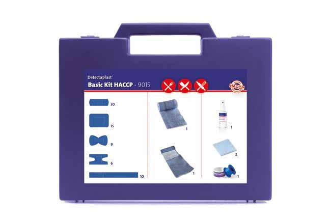 9015 Medic Box Food Basic > basiskoffer HACCP > bevat de basisinhoud voor het verzorgen van oppervlakkige wonden > afmeting : 23 x 19 x 4,5 cm Art.