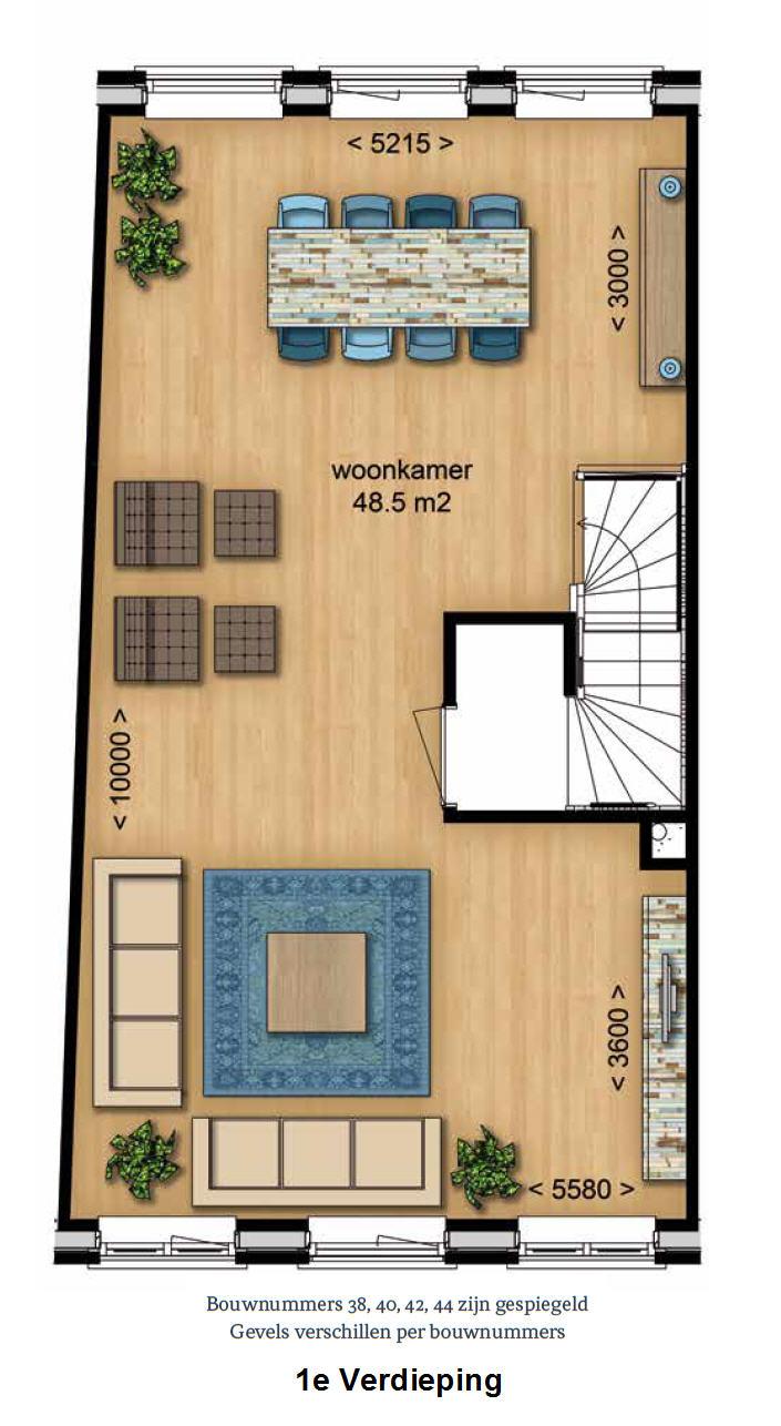 Plattegrond 1e Verdieping