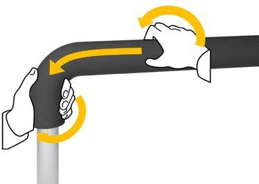 INSUL - TUBE BUISISOLATIE Isoleren door de INSUL - TUBE over de buis te duwen Wanneer het mogelijk is de buizen vóór installatie te isoleren, gebeurt het isoleren eenvoudigweg door INSUL - TUBE over
