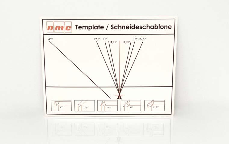 NMC - SNIJMAL Met INSUL - TUBE (XT) kunnen meerdere bocht -, en hoekstukken worden gemaakt door gebruik te maken van de NMC - snijmal.