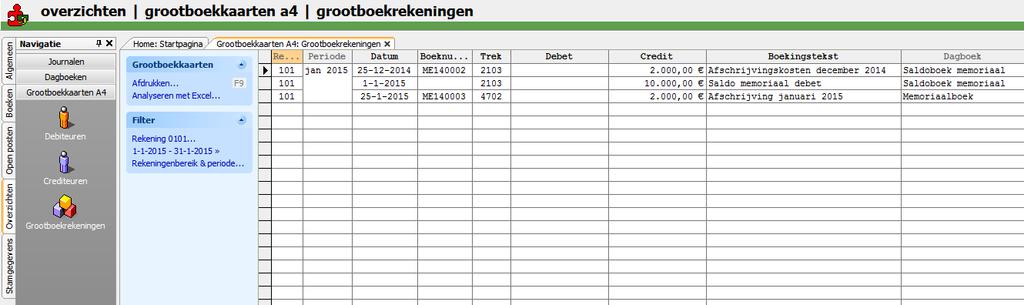 3.3 Correcties in een voorgaand boekjaar Nadat het nieuwe jaar is geopend zijn de eindstanden van het vorige jaar via de volgende journaalposten opgevoerd als beginstand (versimpeld voorbeeld):