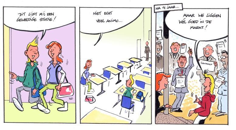 Bedenk drie opleidingen waar de leerlingen in