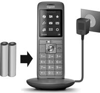Toestel in gebruik nemen (overzicht) Toestel in gebruik nemen (overzicht) Telefoneren via het vaste telefoonnet en internet Handset in gebruik nemen