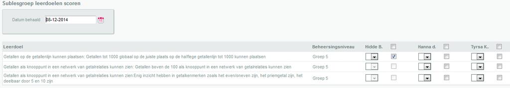 d.) 9. Mocht je per abuis het verkeerde doel als niet haalbaar aangemerkt hebben, dan klik je opnieuw op de wijzigingsknop achter het doel.