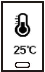 5.1.4 Omgevingstemepratuur Zoals links weergegeven, vertoont dit menu de gemeten omgevingstemperatuur. Omdat de polsband beïnvloed wordt door de lichaamstemperatuur kan er een meetfout van 0.5 1.