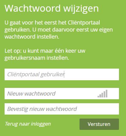 U vult deze code in bij het scherm Apparaat verificatie en klikt op Code controleren. 3. Wachtwoord wijzigen 1. Wanneer u voor het eerst inlogt moet u het wachtwoord wijzigen. 2.